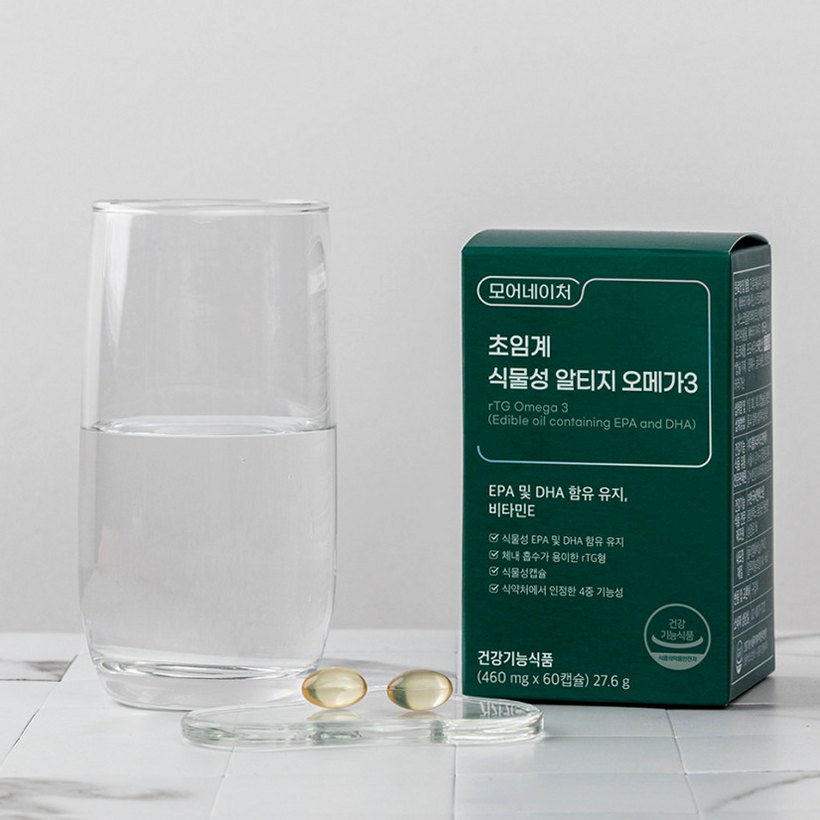 모어네이처 초임계 식물성 알티지 오메가3 rTG EPA DHA 임산부 60캡슐, 1개